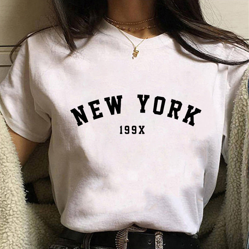 Women's Fashion Letter Print Top