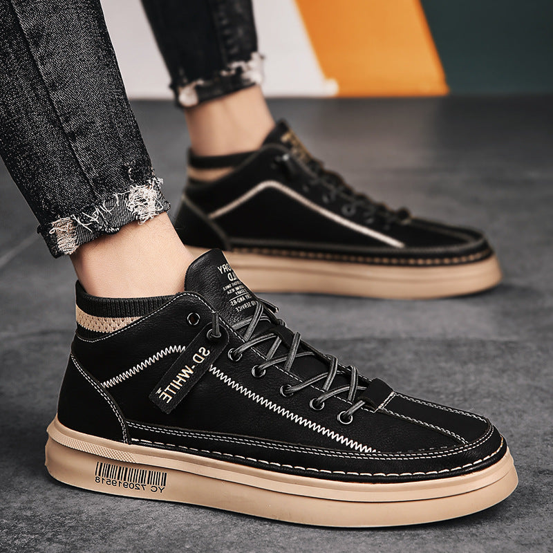 Sports And Leisure High Top Plus Velvet Sneakers