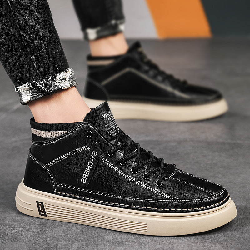 Sports And Leisure High Top Plus Velvet Sneakers