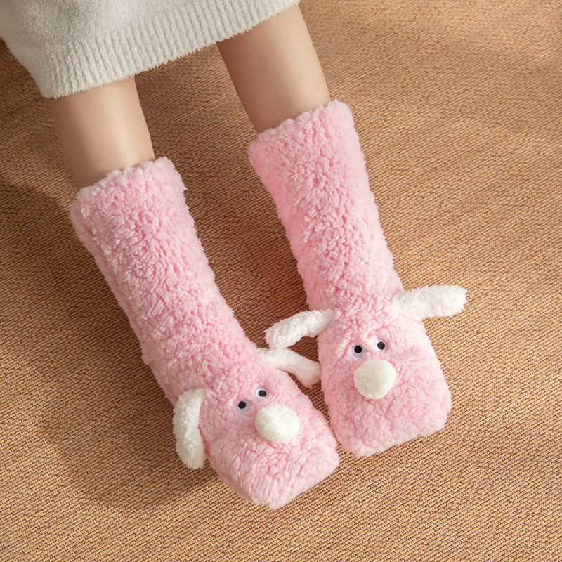 Calcetines de felpa anti-deslizantes para mujeres