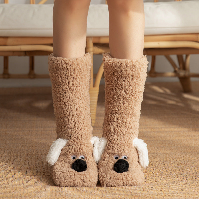 Calcetines de felpa anti-deslizantes para mujeres