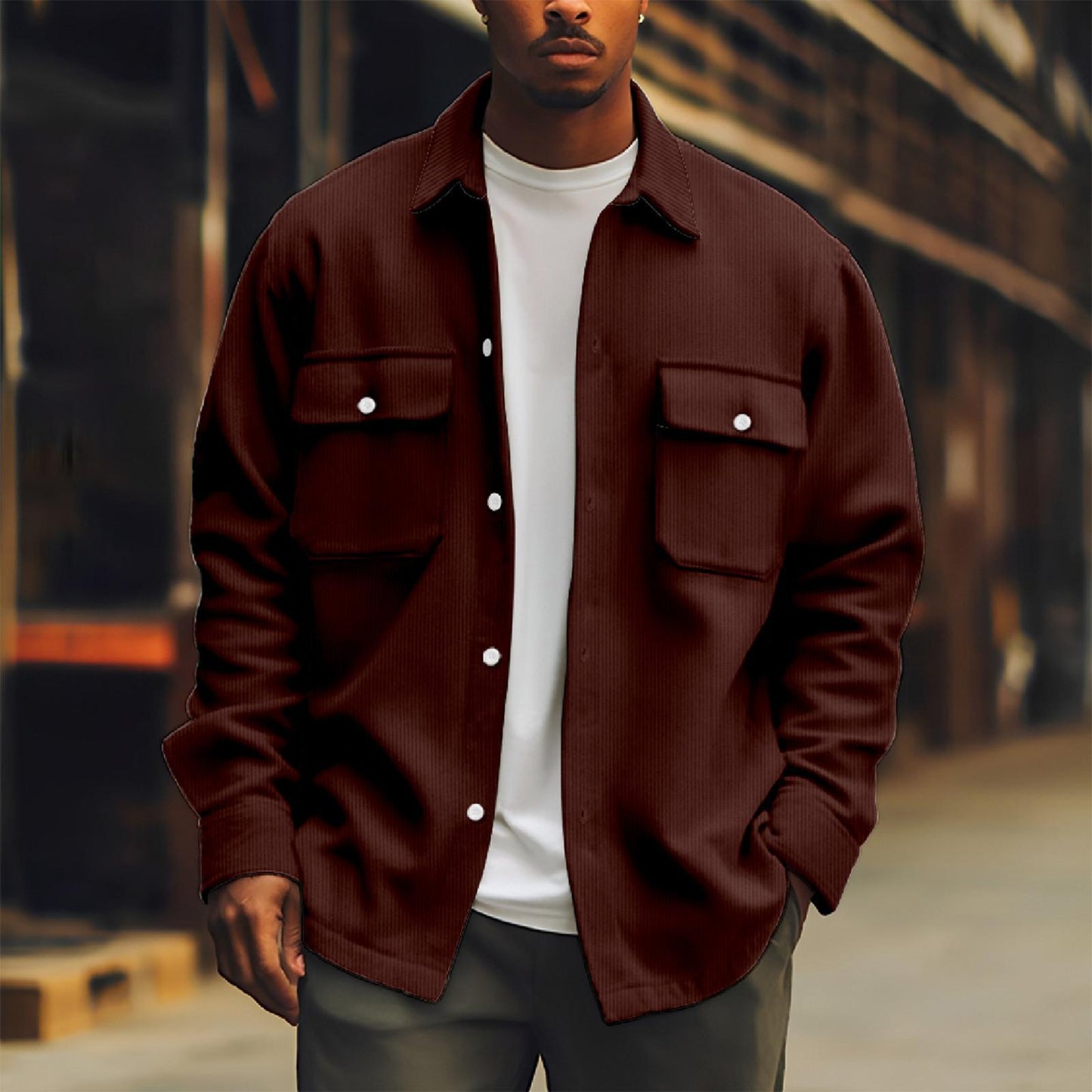 Chaqueta de hombre unicolor