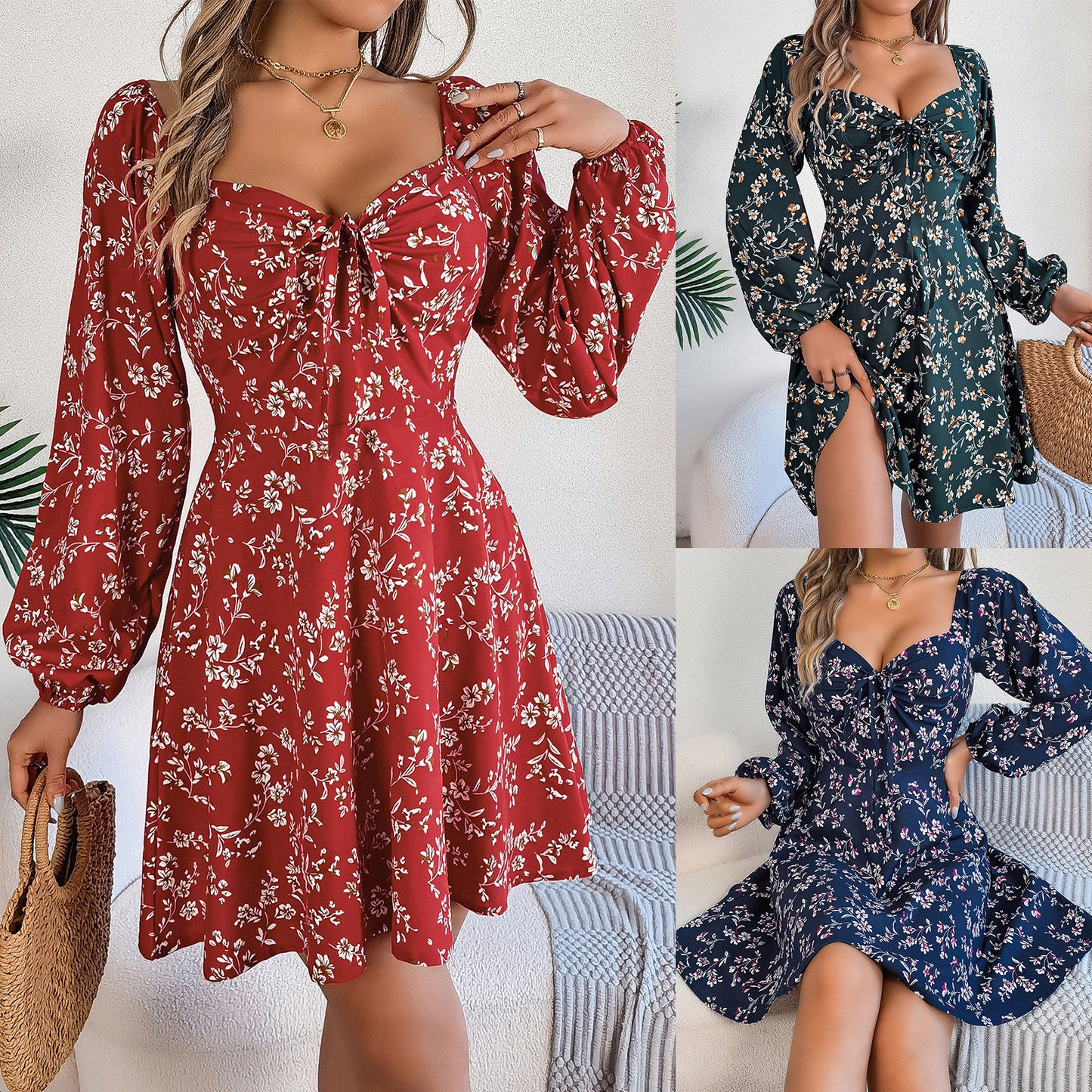 Vestido casual de flores