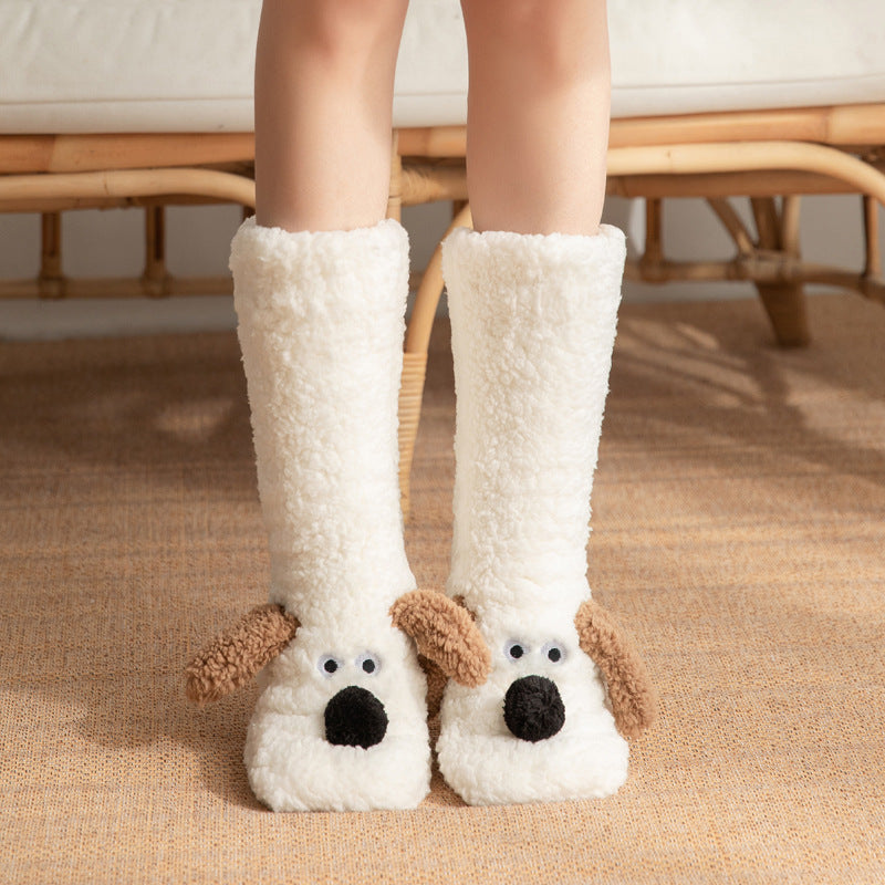 Calcetines de felpa anti-deslizantes para mujeres