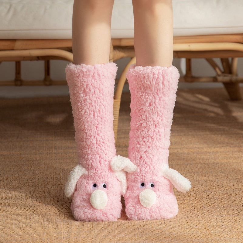 Calcetines de felpa anti-deslizantes para mujeres
