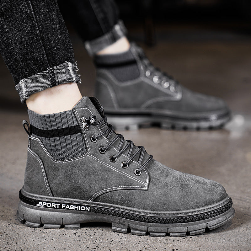 Men's Autumn Retro Casual High-Top Boots