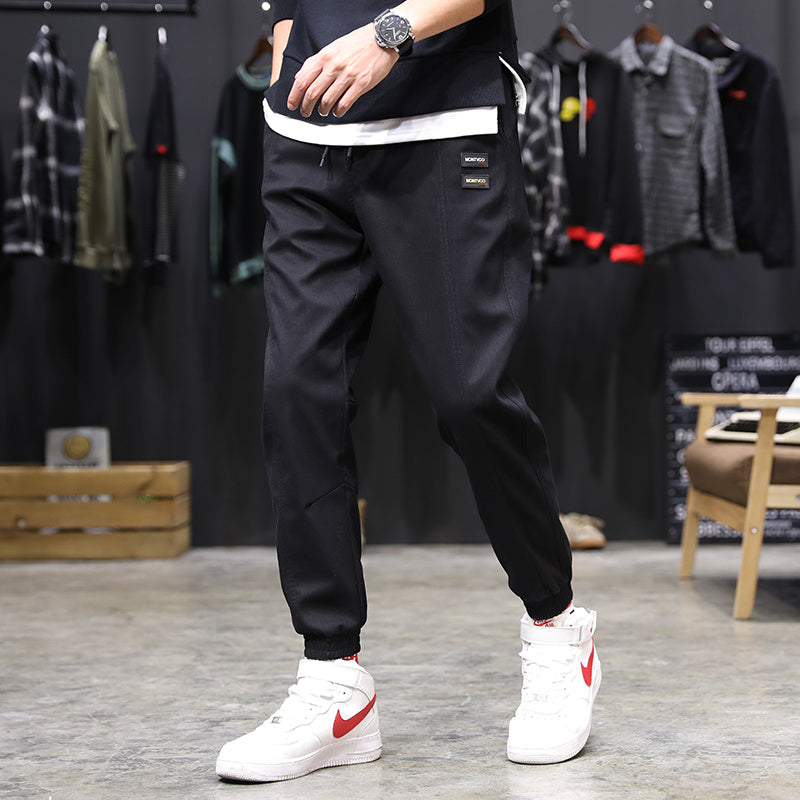 Sports All-match Casual Trousers With Waistband And Velvet Overalls