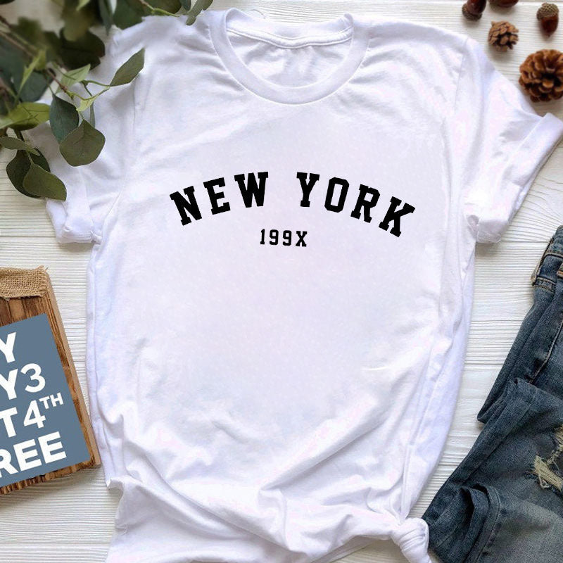Women's Fashion Letter Print Top