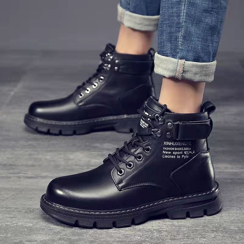 Men's New High Top Versatile Casual Leather Martin Boots